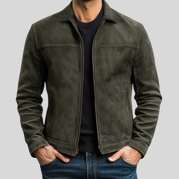 Fynn – Chaqueta de cuero con cremallera