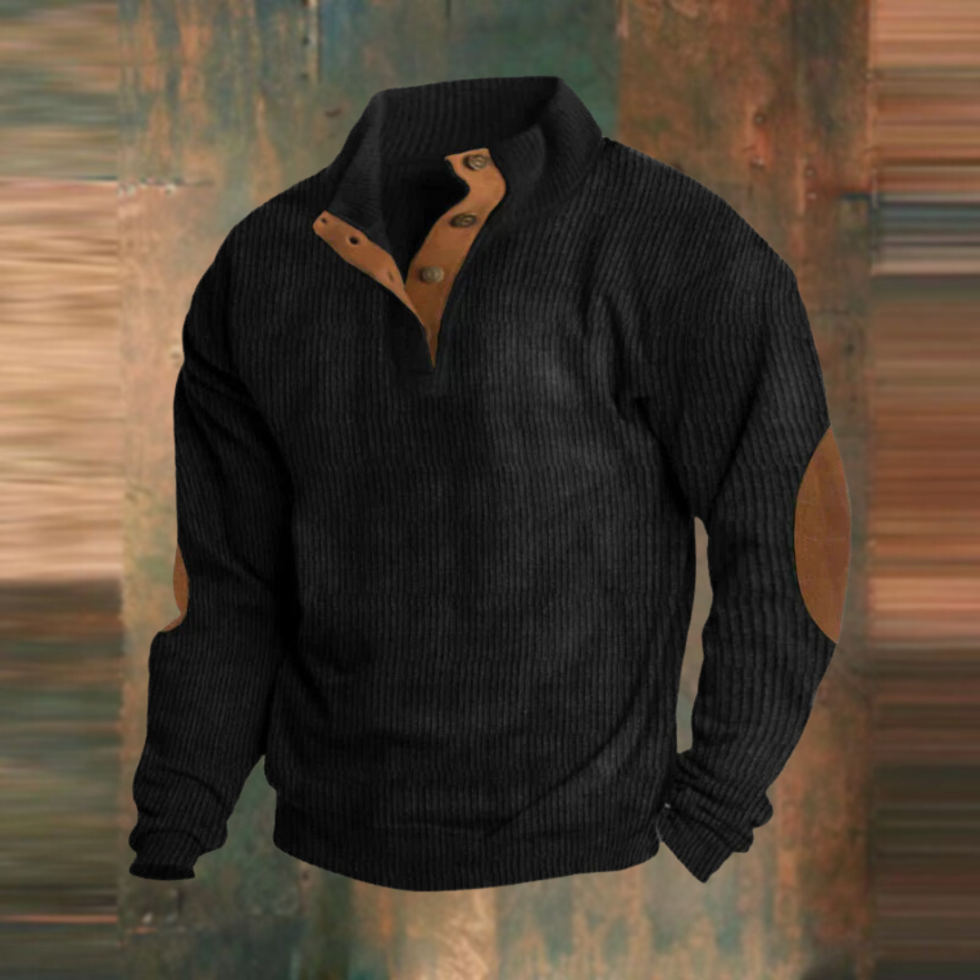 Sudadera casual con cuello alto y mangas largas