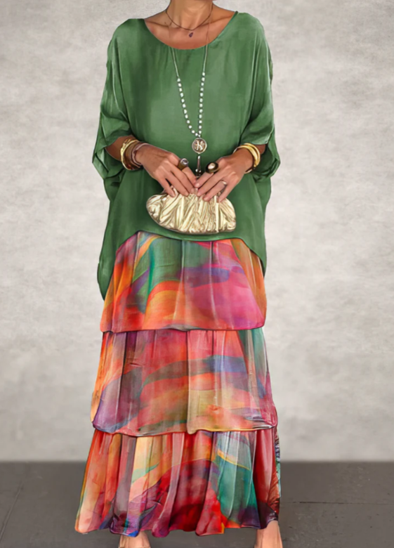 Florencia - Vestido largo con volantes