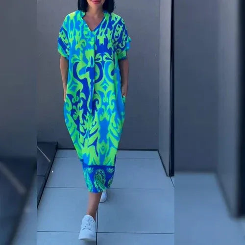 Marga - Vestido midi estampado