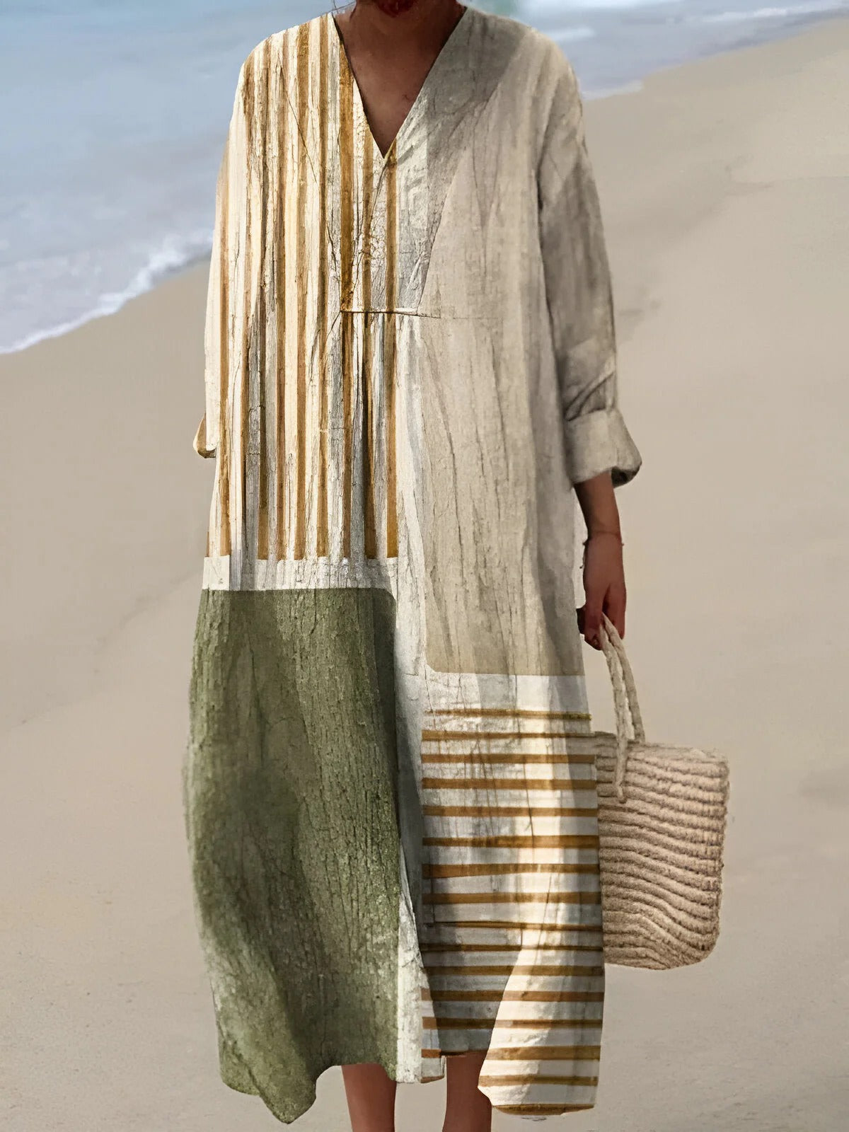 NEREA - VESTIDO MIDI ESTAMPADO