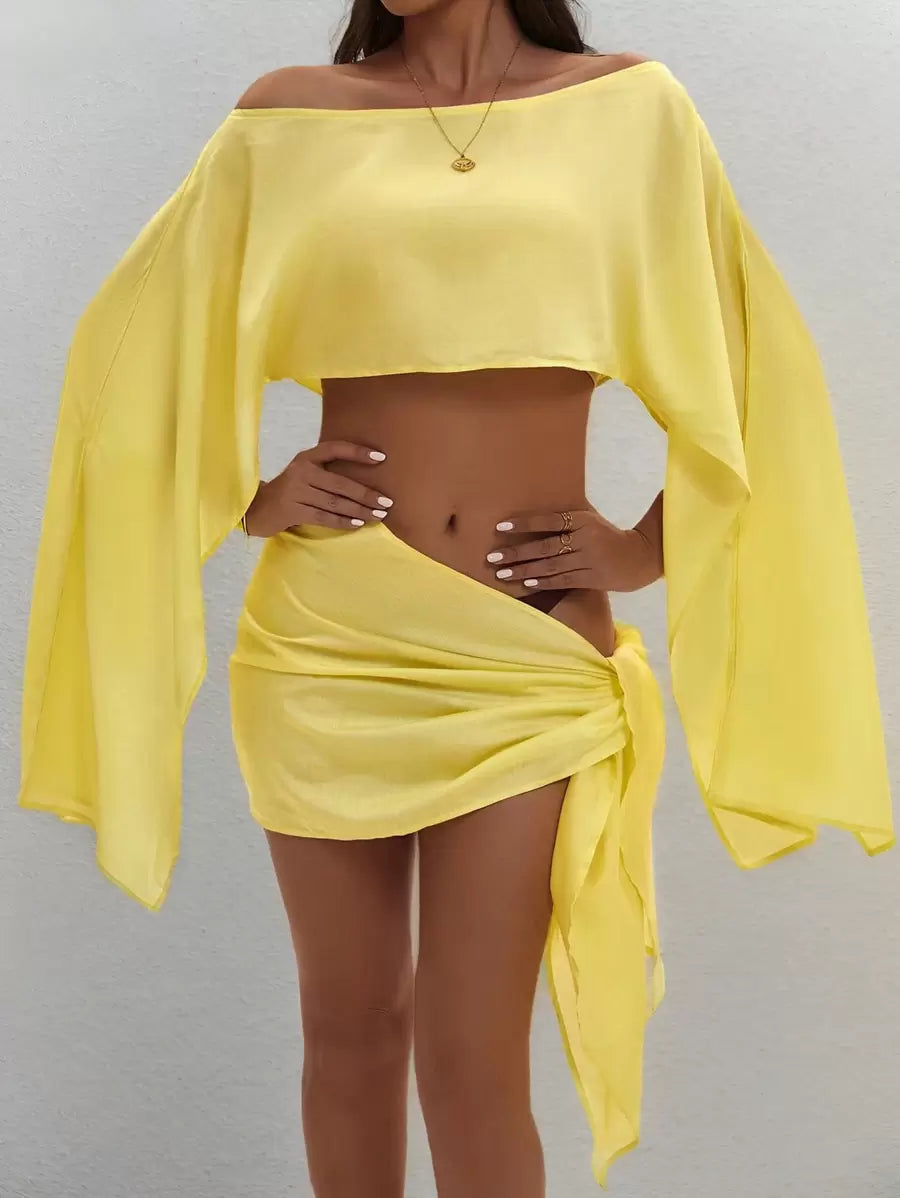 Beach - Conjunto de top y pareo