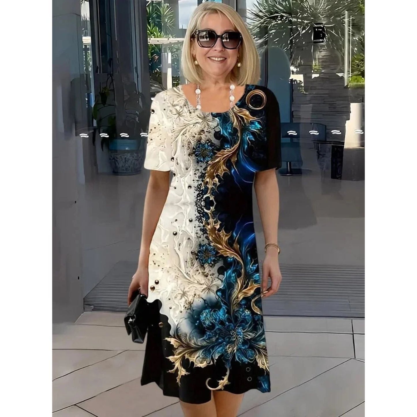 Yara - Vestido midi estampado