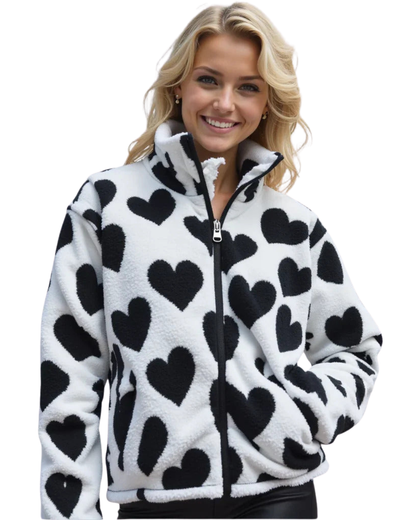 Klara | Chaqueta reversible con diseño de corazones