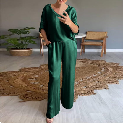 Conjunto de satén dos piezas