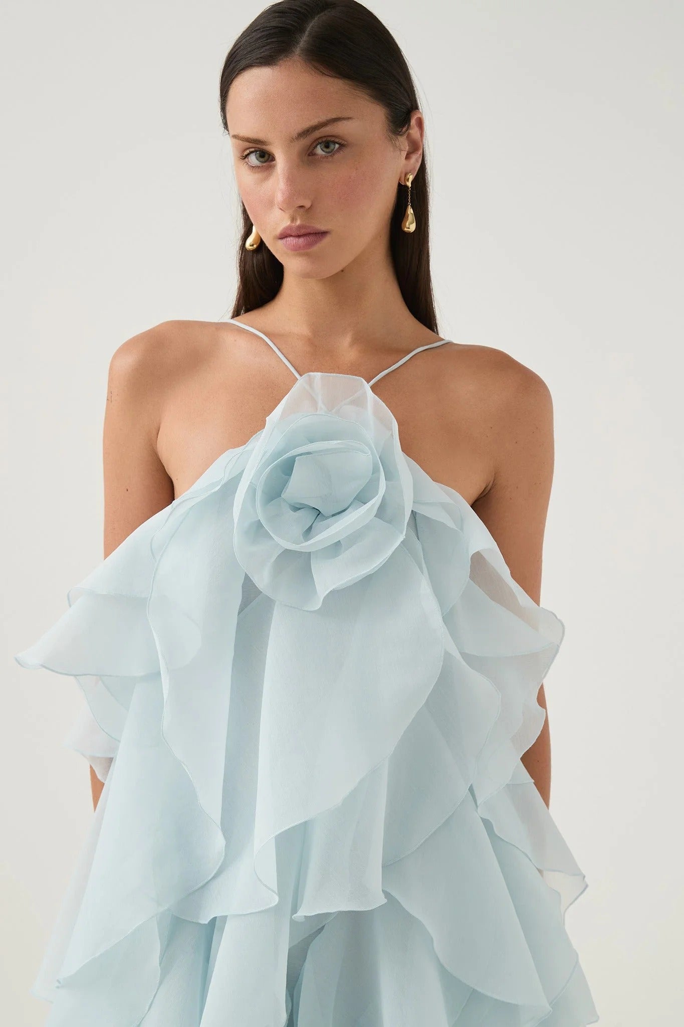 Leona - Vestido largo con volantes