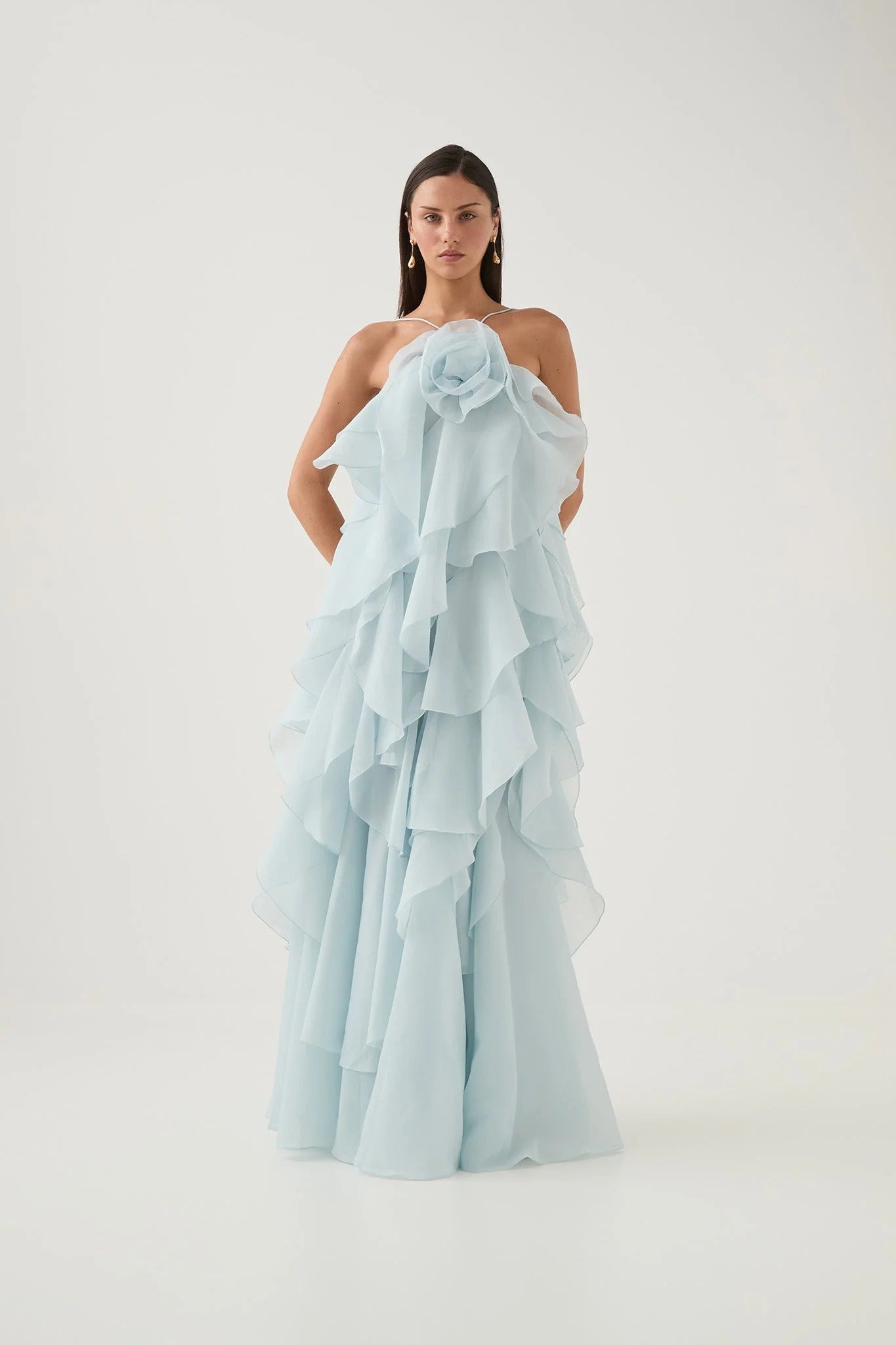 Leona - Vestido largo con volantes