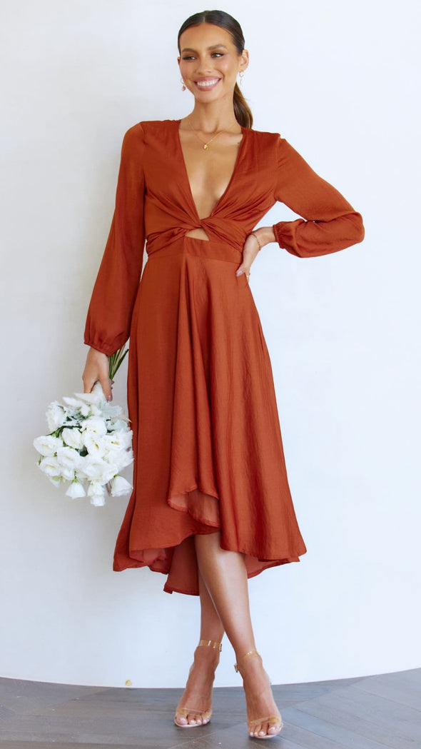 Agata - Midi vestido de satén