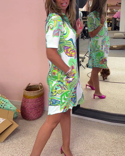 Nadia - Vestido midi estampado