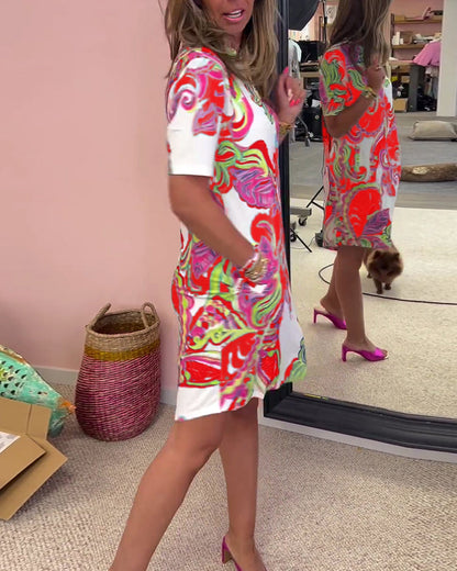 Nadia - Vestido midi estampado