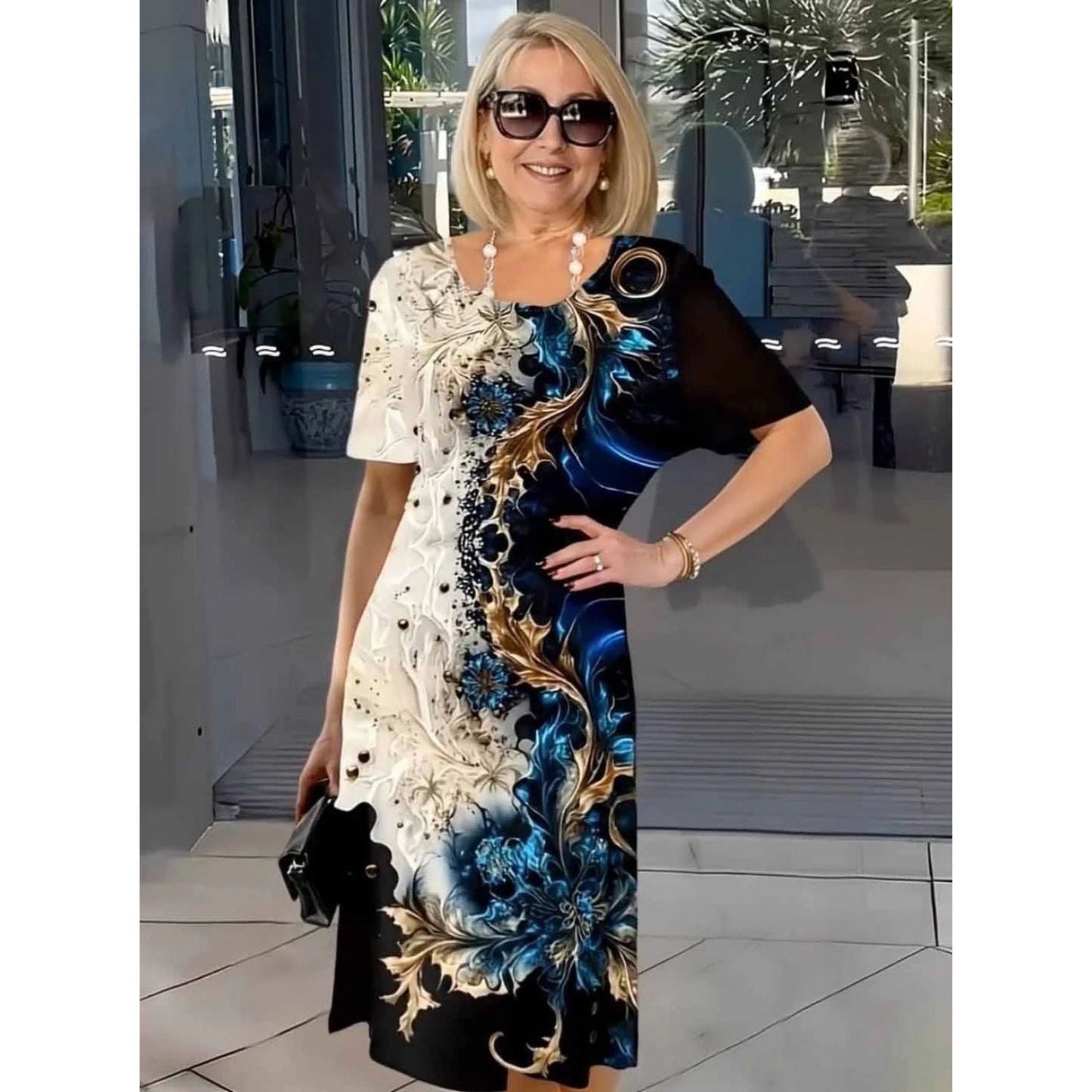 Yara - Vestido midi estampado