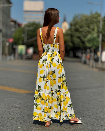 Renata - Vestido largo estampado