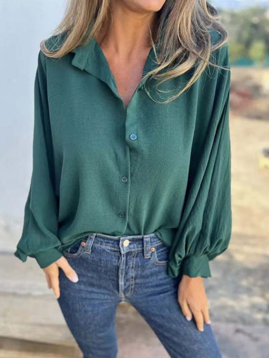 Blusa larga con botones