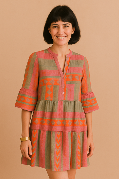 Lidia - Vestido midi estampado