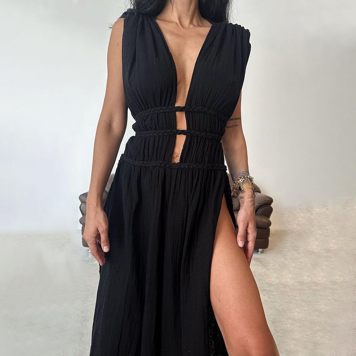 Afra - Vestido largo sin mangas