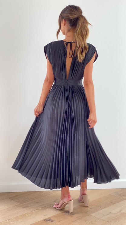 Alice - Vestido midi plisado