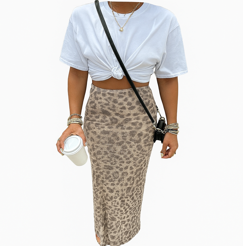 Falda Larga Animal Print