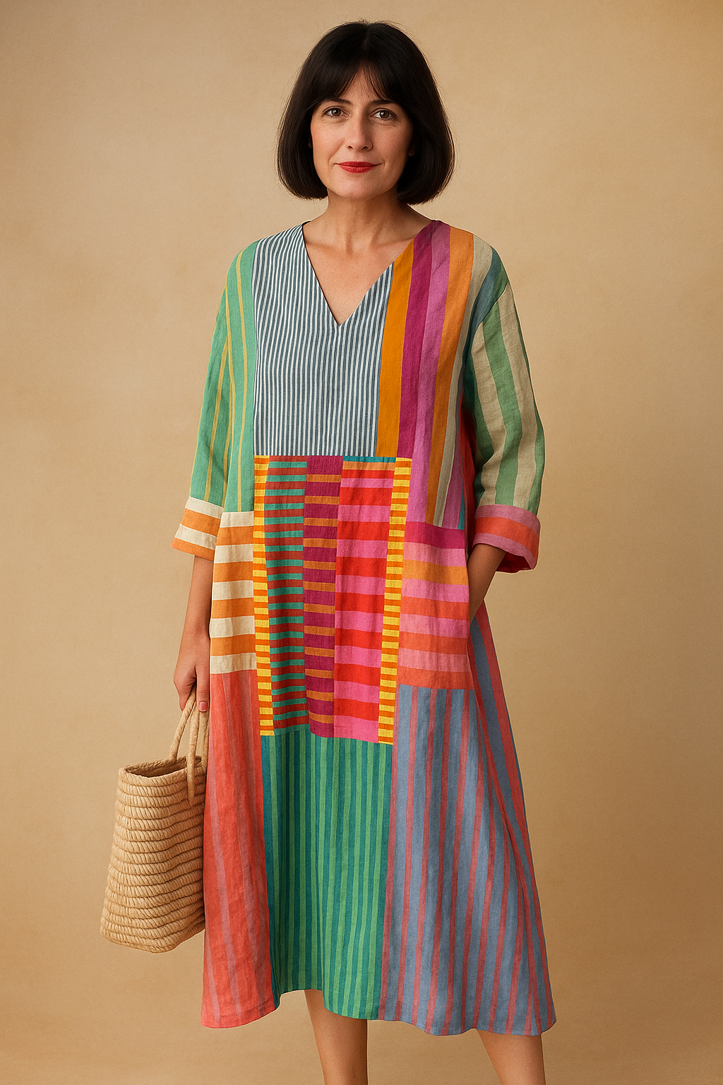 RITA | Vestido midi estampado