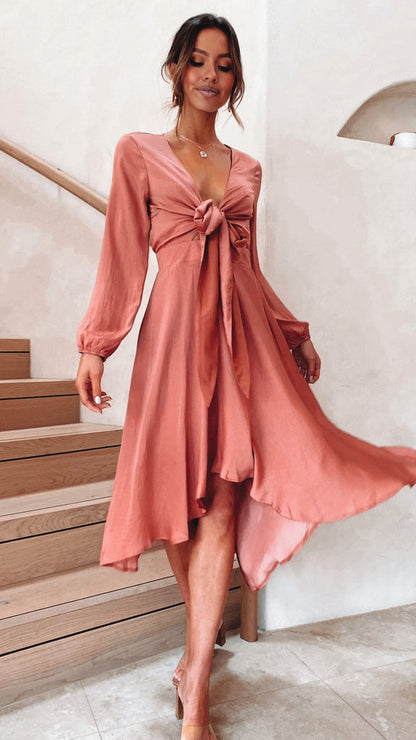 Agata - Midi vestido de satén