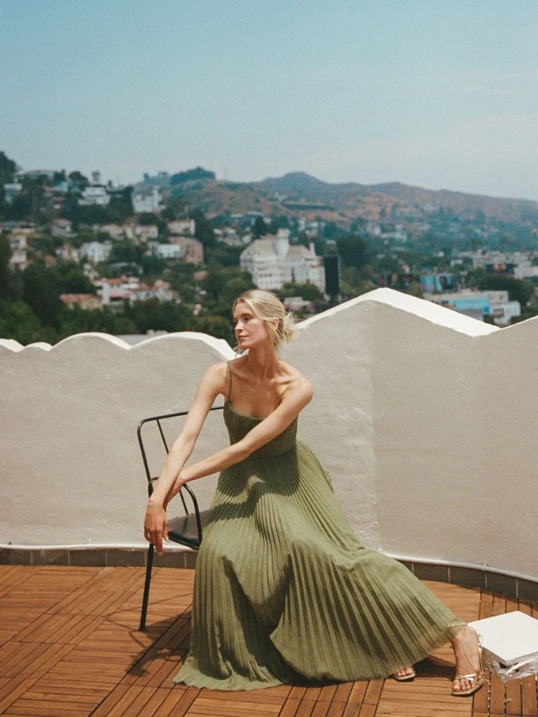 Luna - Vestido plisado de tirantes