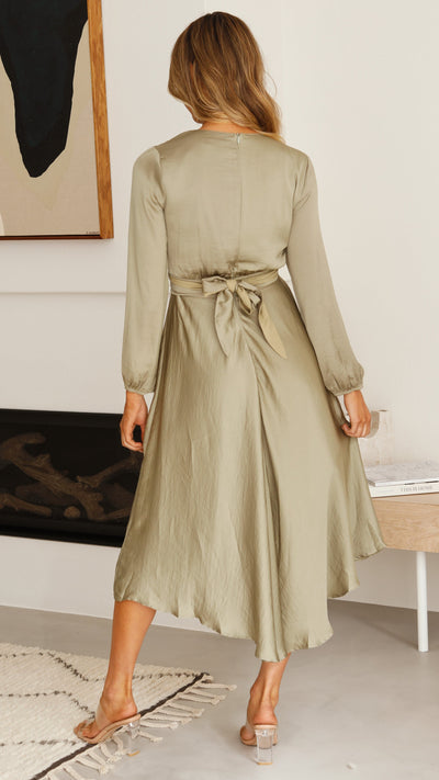 Agata - Midi vestido de satén