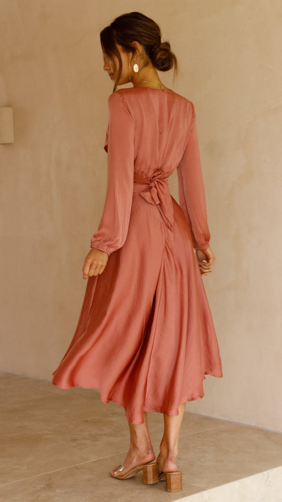 Agata - Midi vestido de satén