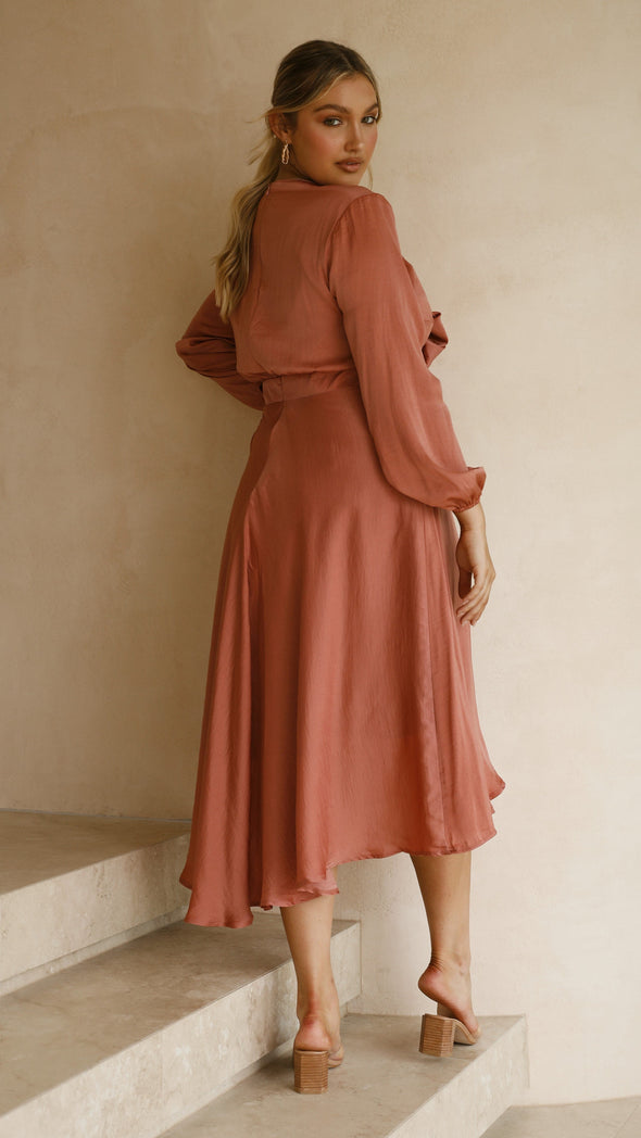 Agata - Midi vestido de satén