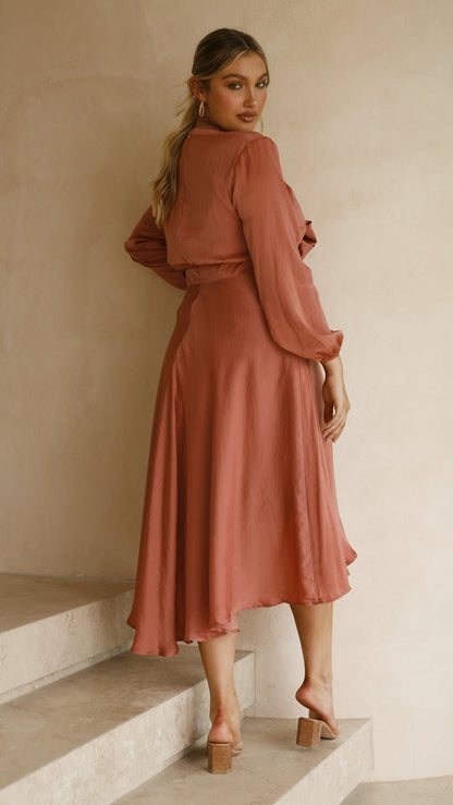 Agata - Midi vestido de satén