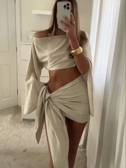 Beach - Conjunto de top y pareo