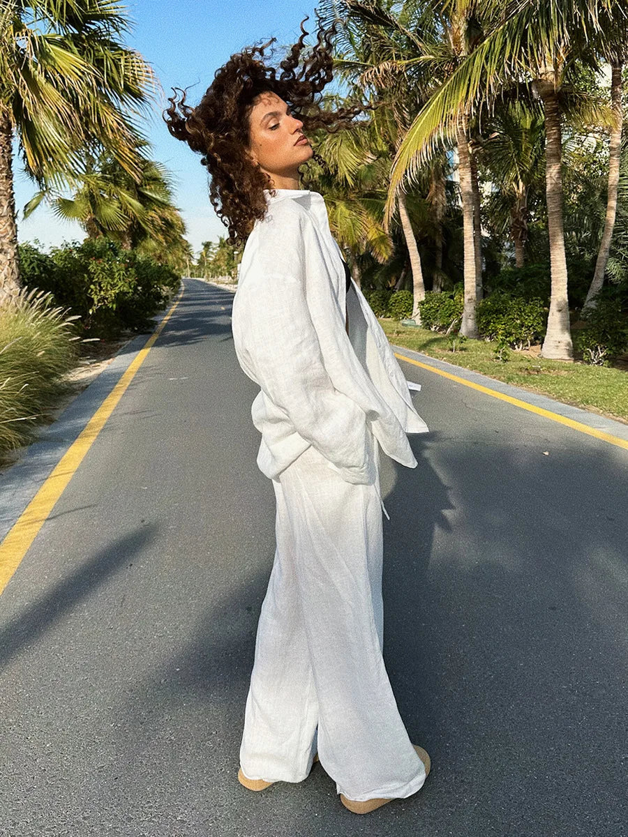 Set Oversize Lino Blanco