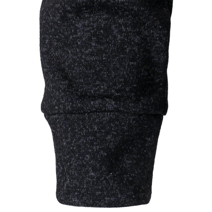 Henri – Abrigo de Punto Rayado con Cuello Alto y Cierre de Cremallera