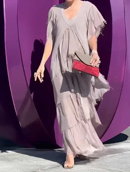 Lara - Vestido largo en cascada