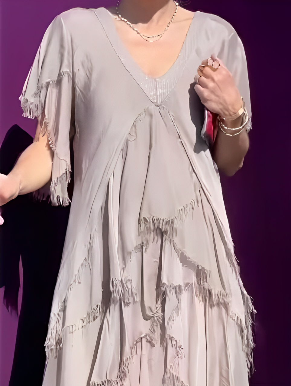 Lara - Vestido largo en cascada