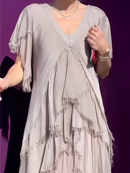 Lara - Vestido largo en cascada