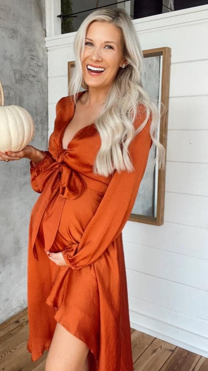 Agata - Midi vestido de satén