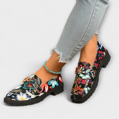 Orla – Mocasines coloridos con estampado de flores