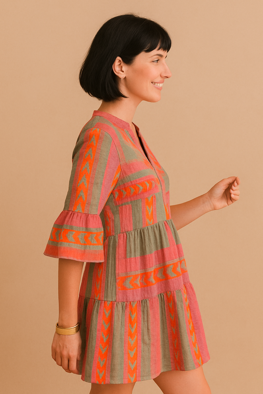 Lidia - Vestido midi estampado