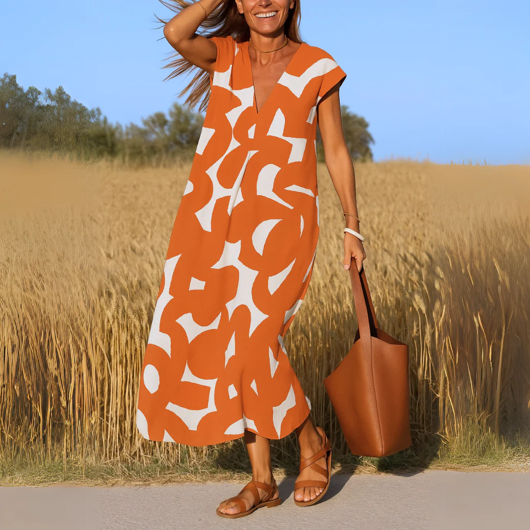 Valeria - Vestido midi estampado