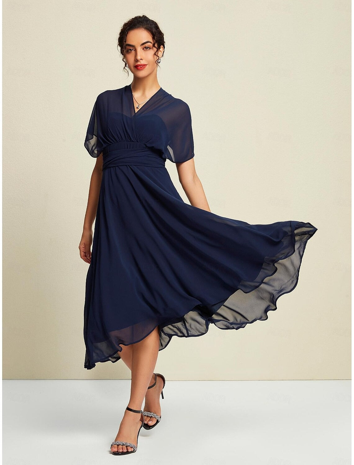 TAMARA - VESTIDO MIDI DE GASA