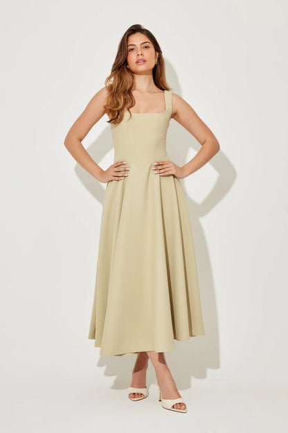 AMELIA - VESTIDO MIDI FLUIDO