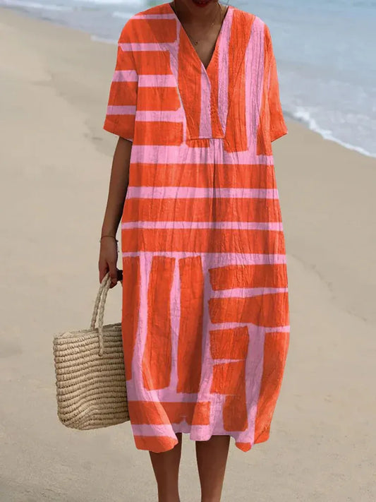 PAULA - VESTIDO MIDI ESTAMPADO