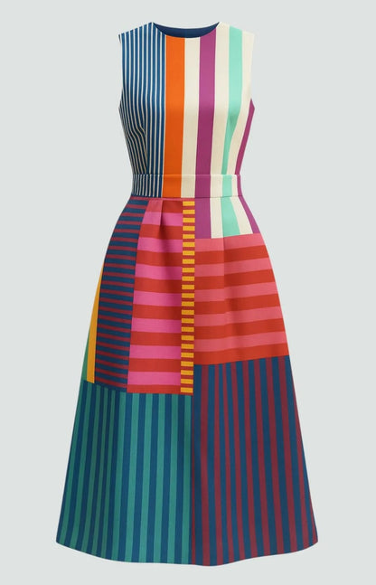 Paloma - Vestido midi a rayas