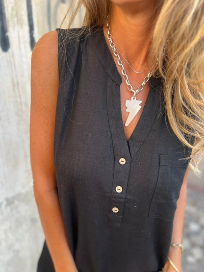 Leire - Mini vestido sin mangas