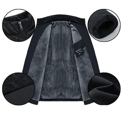 Chaqueta de Invierno Clásica con Forro de Polar Cálido – Elegante y Confortable