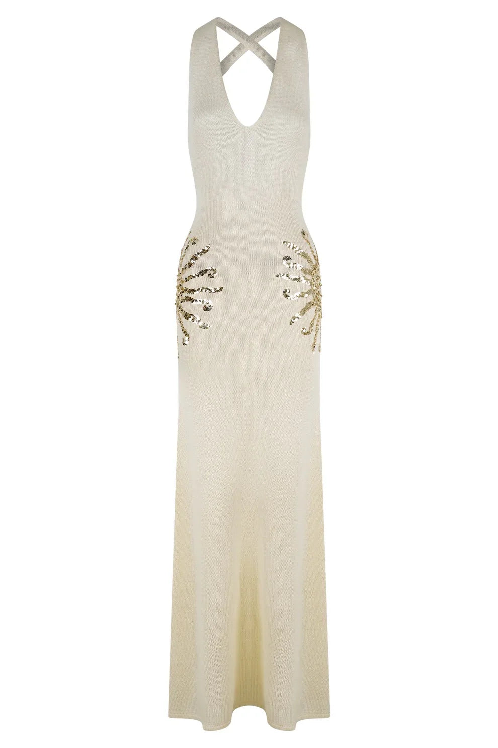 Vestido Largo de Punto Blanco