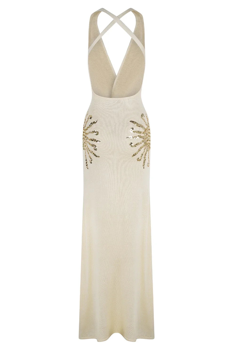 Vestido Largo de Punto Blanco