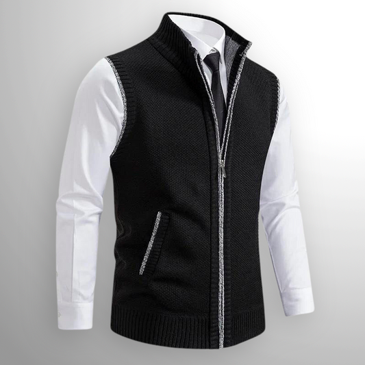 Harrison Gilet | Chaleco de Lana con Cierre Total