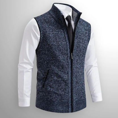 Harrison Gilet | Chaleco de Lana con Cierre Total