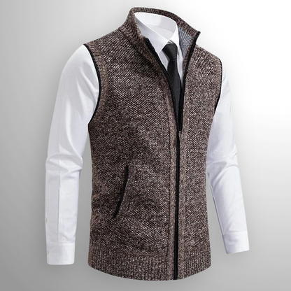Harrison Gilet | Chaleco de Lana con Cierre Total