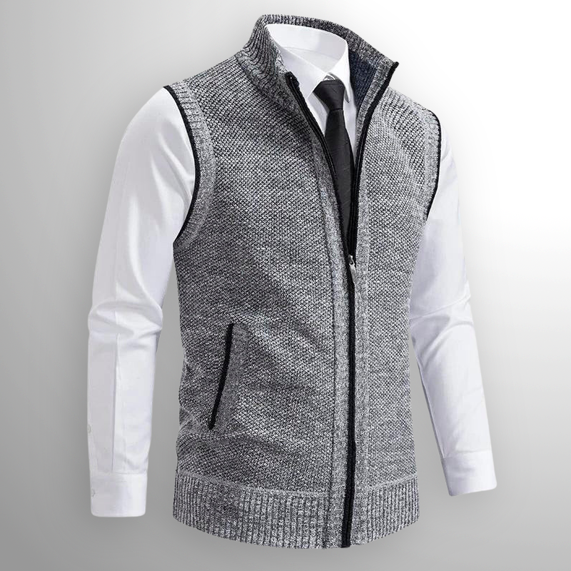 Harrison Gilet | Chaleco de Lana con Cierre Total